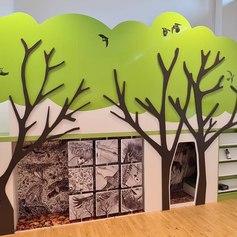 Children’s feature with reading hideouts