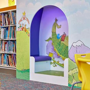 Children's reading nook - copyright BHB Architects
