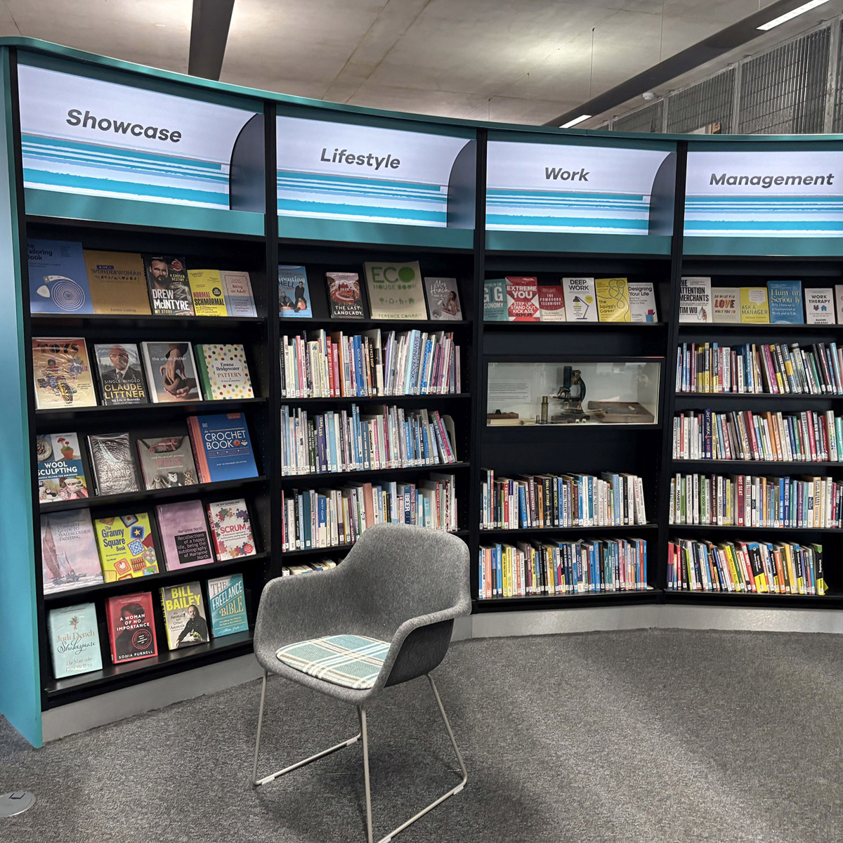 Non-fiction with integrated museum case