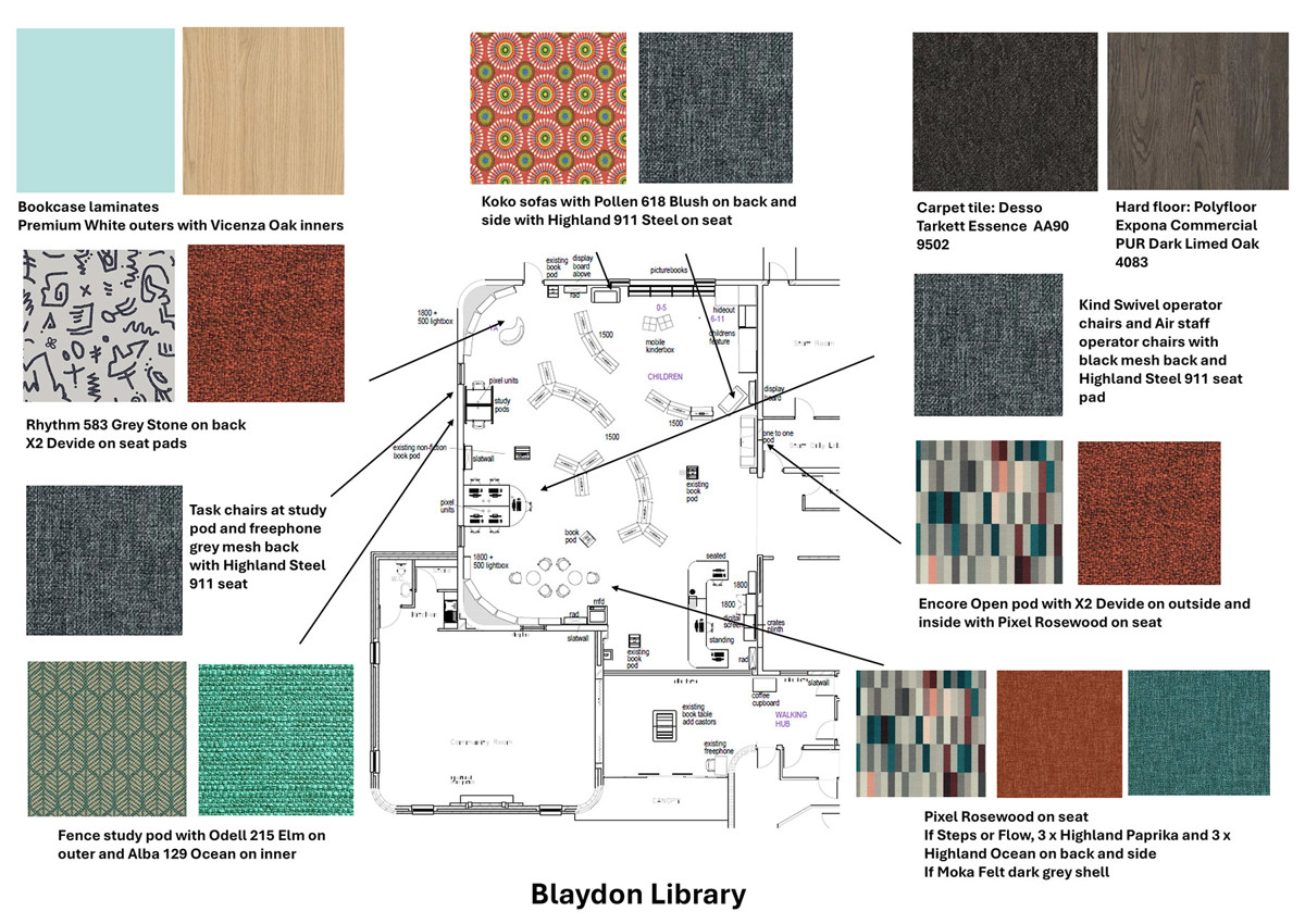 Blaydon: Chosen colours and finishes
