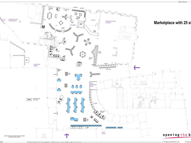 Marketplace with 25 stalls