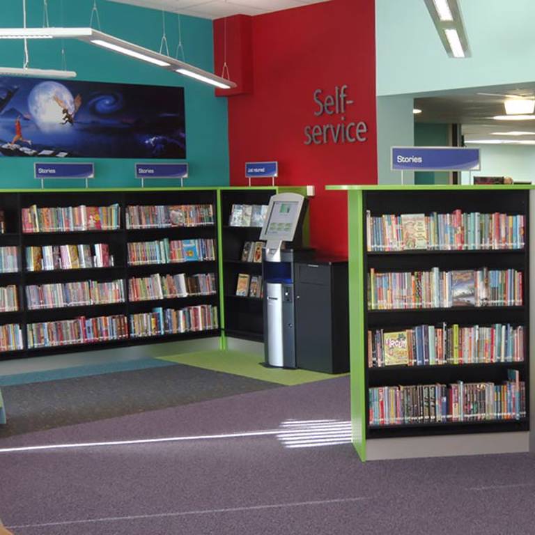 Self-service in childrenâ€™s area, Yate Library