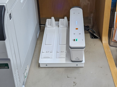 Abingdon Library - battery charging in staffroom