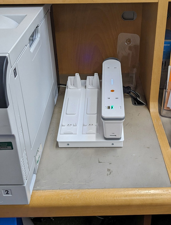Abingdon Library - Battery charging in staffroom