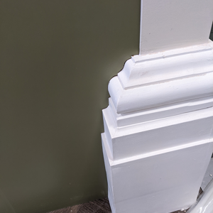 Skilled scribing round pillars by Nick Hurst our lead joiner