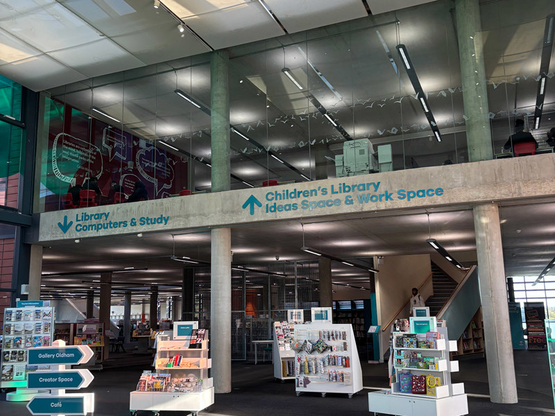 Shop units face entrance