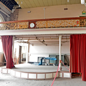 Original ballroom with stage area