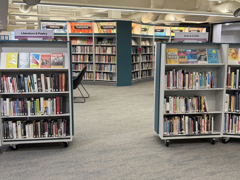 View through adult library