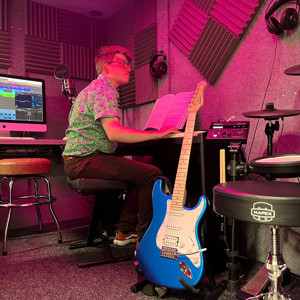  Making a recording - photo credit Leeds City Council