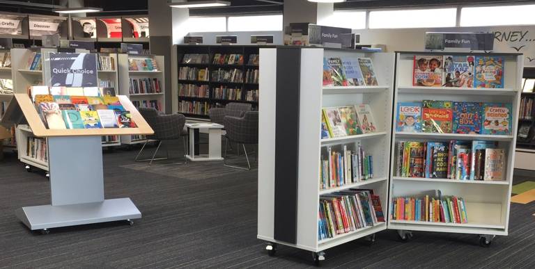 Mobile units at Guiseley Library