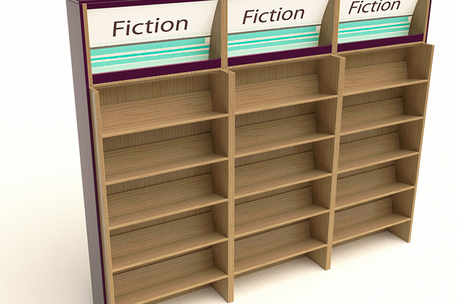 Bookshop-style Bookcases and Lightboxes, straight