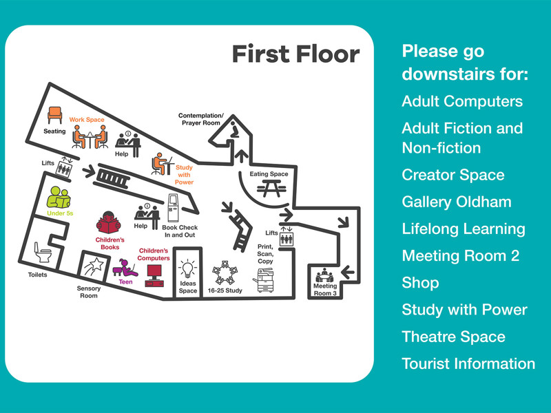 Autism-friendly map first floor